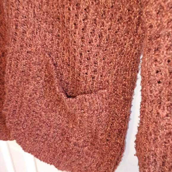 American Eagle Womens Medium Knit Cardigan Sweater Brown Long Sleeve Pockets - Picture 7 of 11